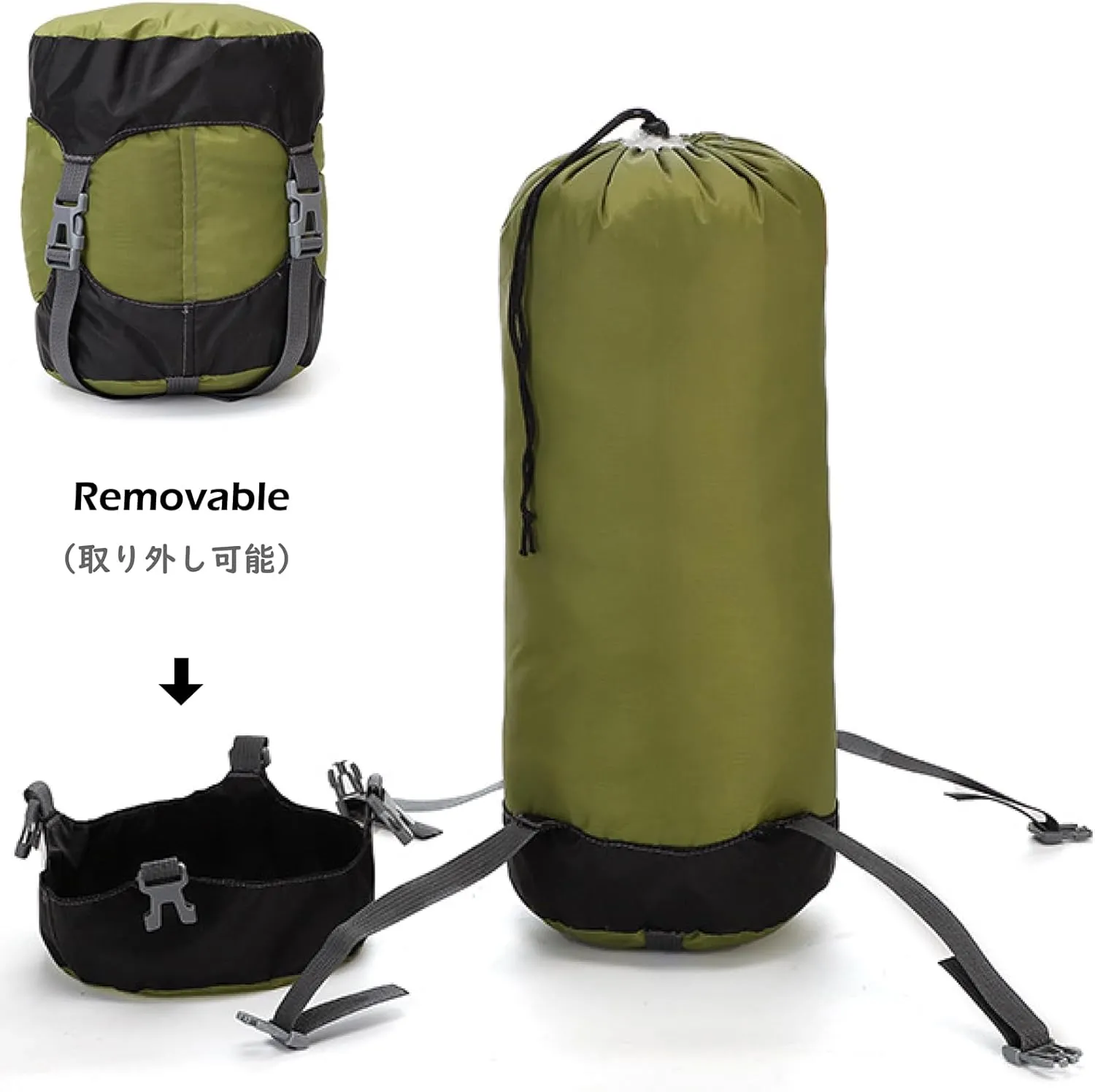 TRIWONDER Compression Sack Nylon Compression Stuff Sack Compression Stuff Sack Sleeping Bag Stuff Sack Ditty Bags with Dust Flap for Backpacking, Hiking, Camping, Traveling