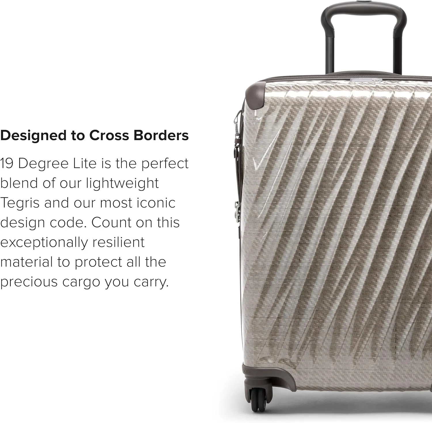 TUMI - 19 Degree Lite 4 Wheel Luggage - Lightweight and Highly Durable, Modern Contour, Hard Shell Men's and Women's Suitcase - 21.75" International Carry-On, Titanium Grey