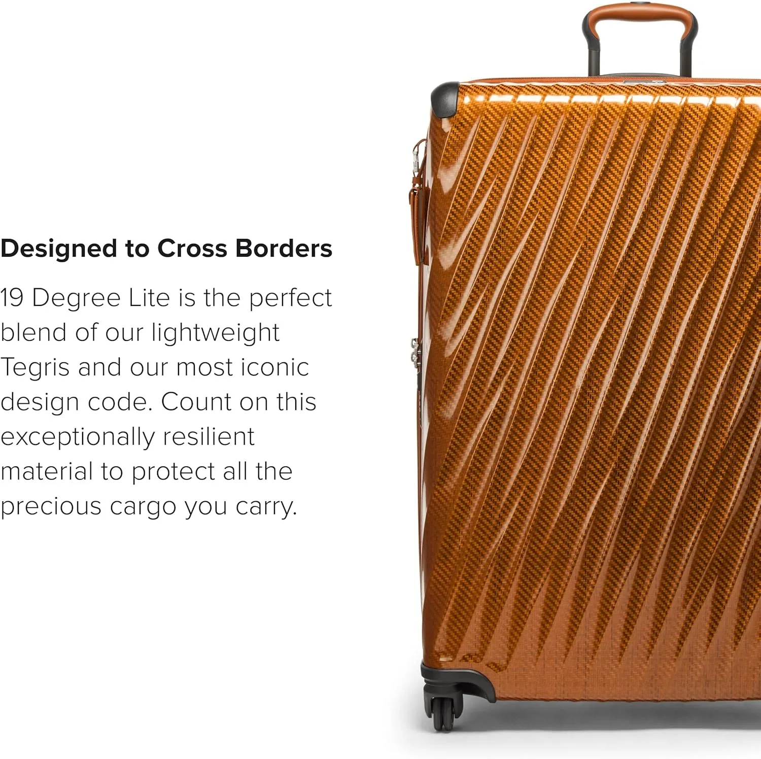 TUMI - 19 Degree Lite 4 Wheel Luggage - Lightweight and Highly Durable, Modern Contour, Hard Shell Men's and Women's Suitcase - 30" Extended Trip Packing Case, Amber