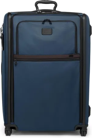 TUMI - Alpha Extended Trip Expandable 4-Wheeled Packing Case - Rolling Suitcase with Removable Garment Sleeve - Secure Luggage - Navy
