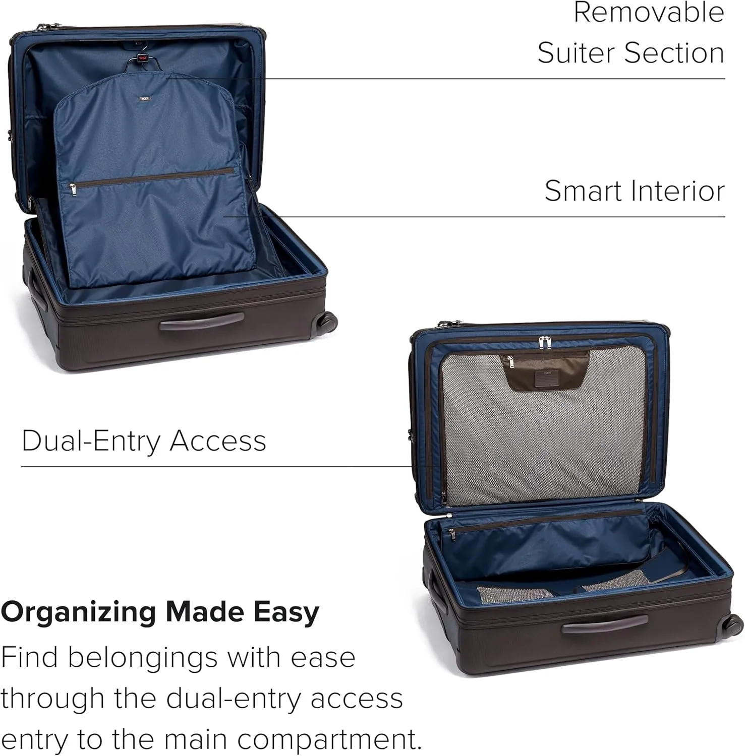 TUMI - Alpha International Dual Access 4-Wheeled Carry-on - Expandable, Durable and Compact Luggage with Removable Garment Bag