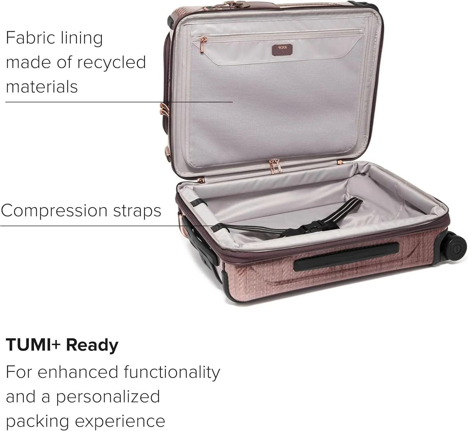 TUMI - Tegra-Lite 4 Wheel Luggage - Highly Durable Suitcase, Flexible Shell, Sleek and Lightweight Men's and Women's Expandable Rolling Bag - Continental, Blush