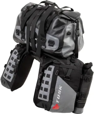 Tusk Highland X2 Rackless Luggage System w/Medium Dry Duffel/Large Bottle Holders KTM/Husky 690-701 Heat Shield for KTM 690 Enduro R 2019-2022