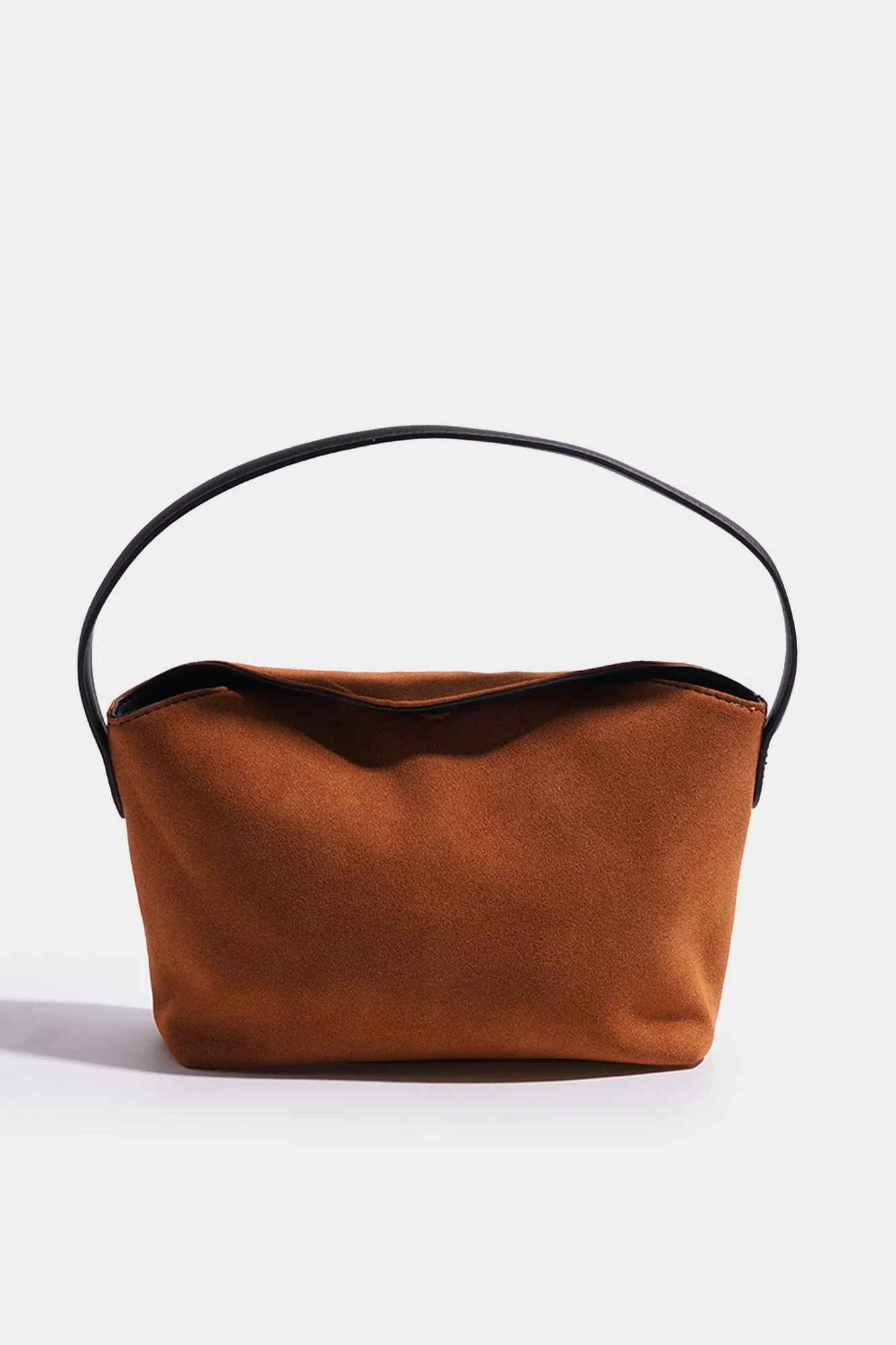 Two Tone Suede Hand Bag