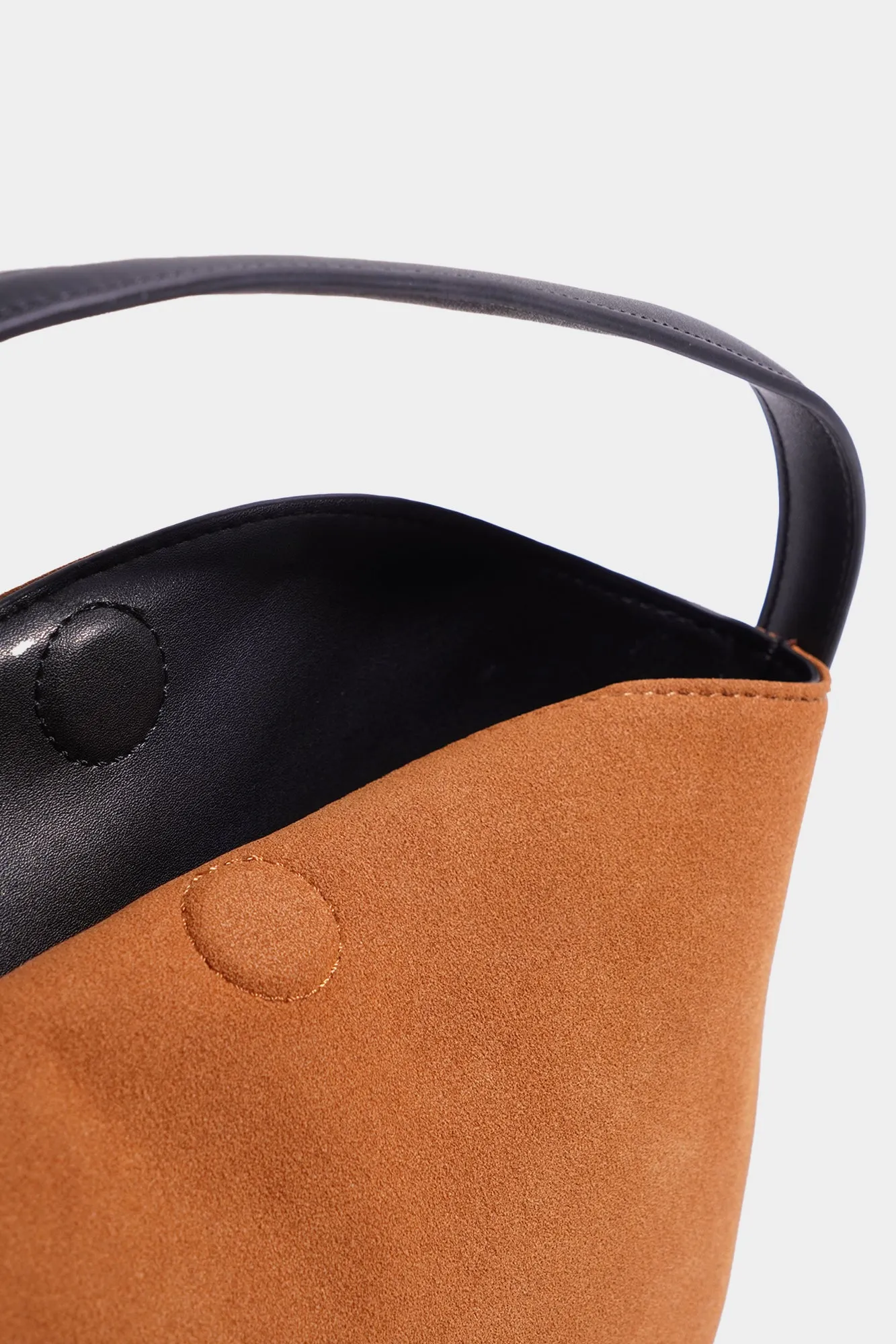 Two Tone Suede Hand Bag