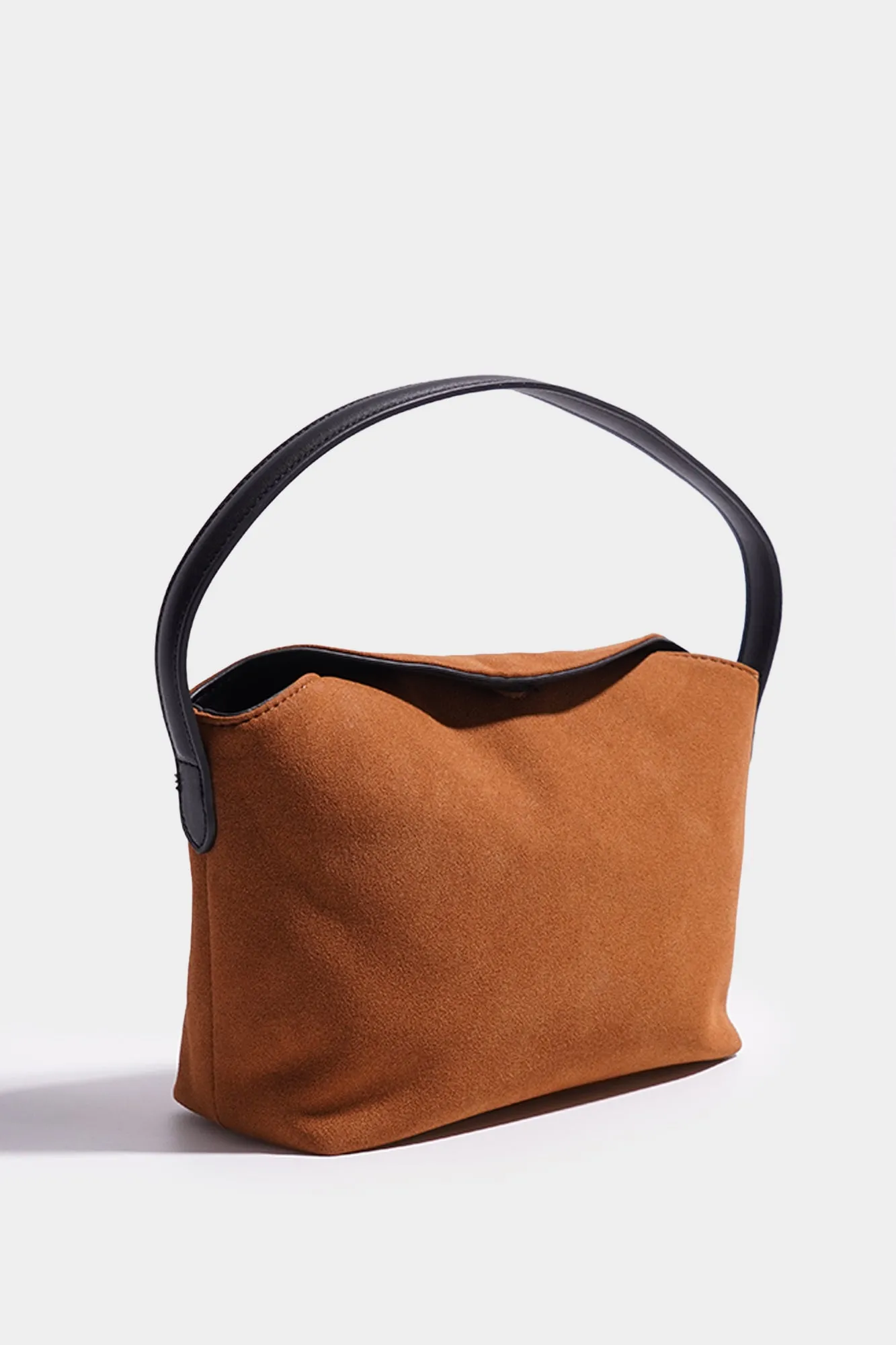 Two Tone Suede Hand Bag