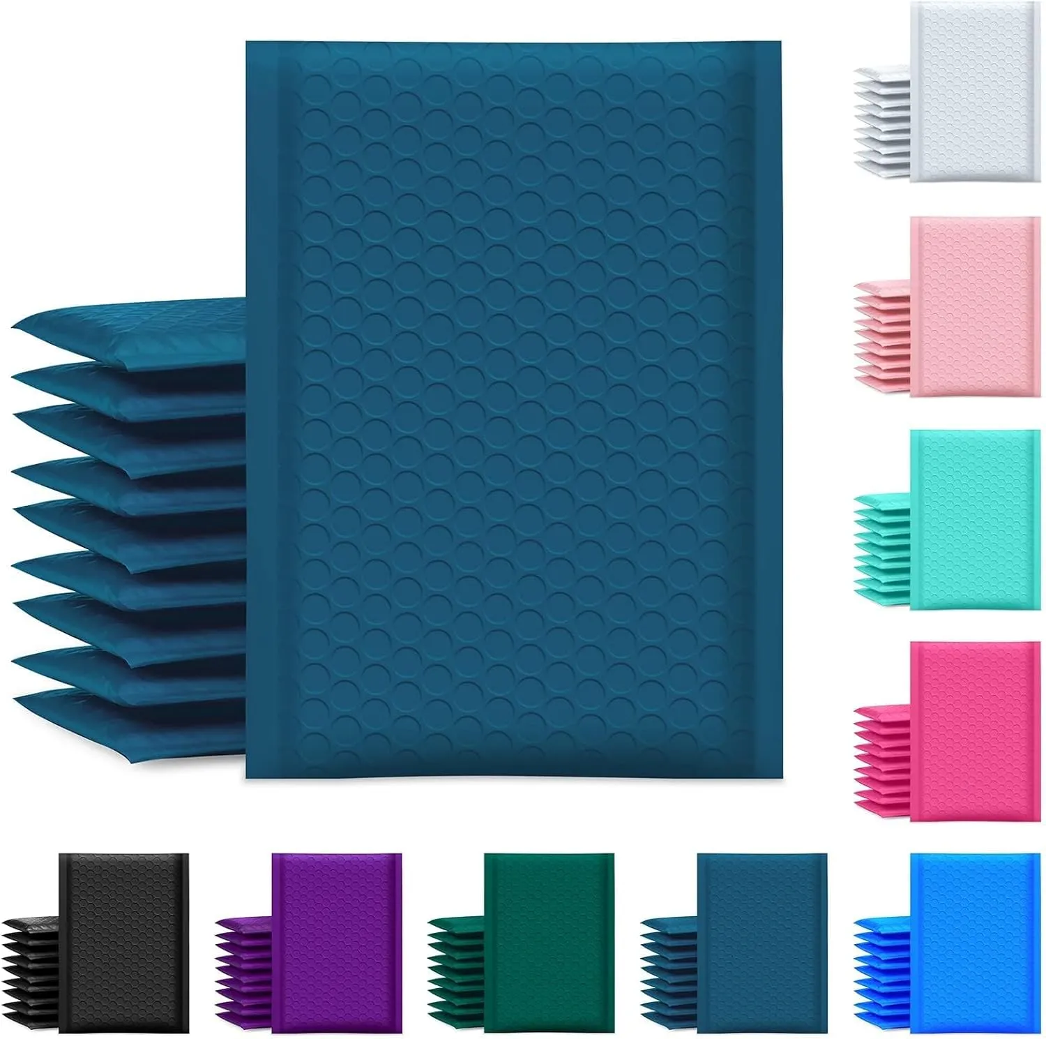 UCGOU Bubble Mailer 6x10 Inch 100 Pack Usable Size 6x9 Inch Navy Blue Poly Padded Envelopes Waterproof Bubble Bags for Small Business Shipping Self Seal Mailing Envelopes for Jewelry Makeup Supplies