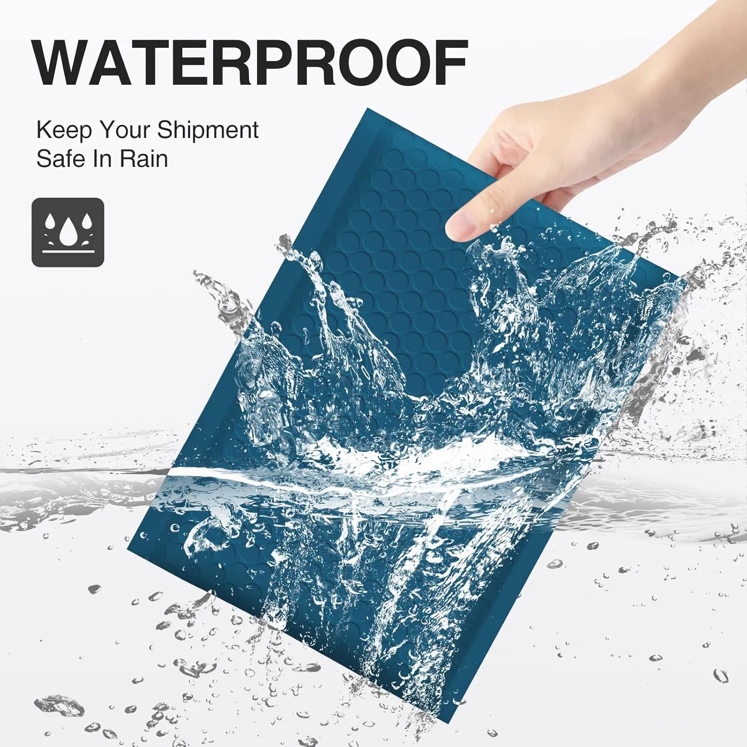 UCGOU Bubble Mailer 6x10 Inch 100 Pack Usable Size 6x9 Inch Navy Blue Poly Padded Envelopes Waterproof Bubble Bags for Small Business Shipping Self Seal Mailing Envelopes for Jewelry Makeup Supplies