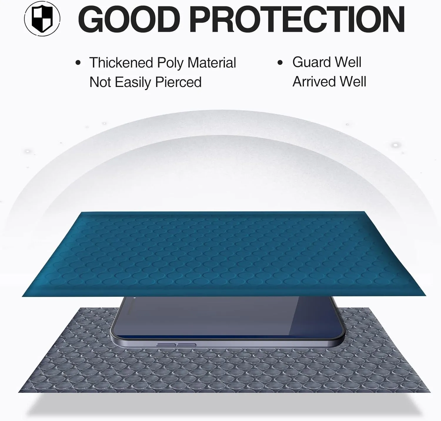 UCGOU Bubble Mailer 6x10 Inch 100 Pack Usable Size 6x9 Inch Navy Blue Poly Padded Envelopes Waterproof Bubble Bags for Small Business Shipping Self Seal Mailing Envelopes for Jewelry Makeup Supplies