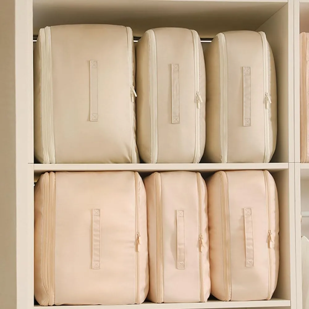 Ultra Space Saving Self Compression Organizer, 2024 New Self Compression Moving Organizer Bags Heavy Duty Moving Bags, Space Saving Self Compression Organizer for Comforters (Pink, X-Large)