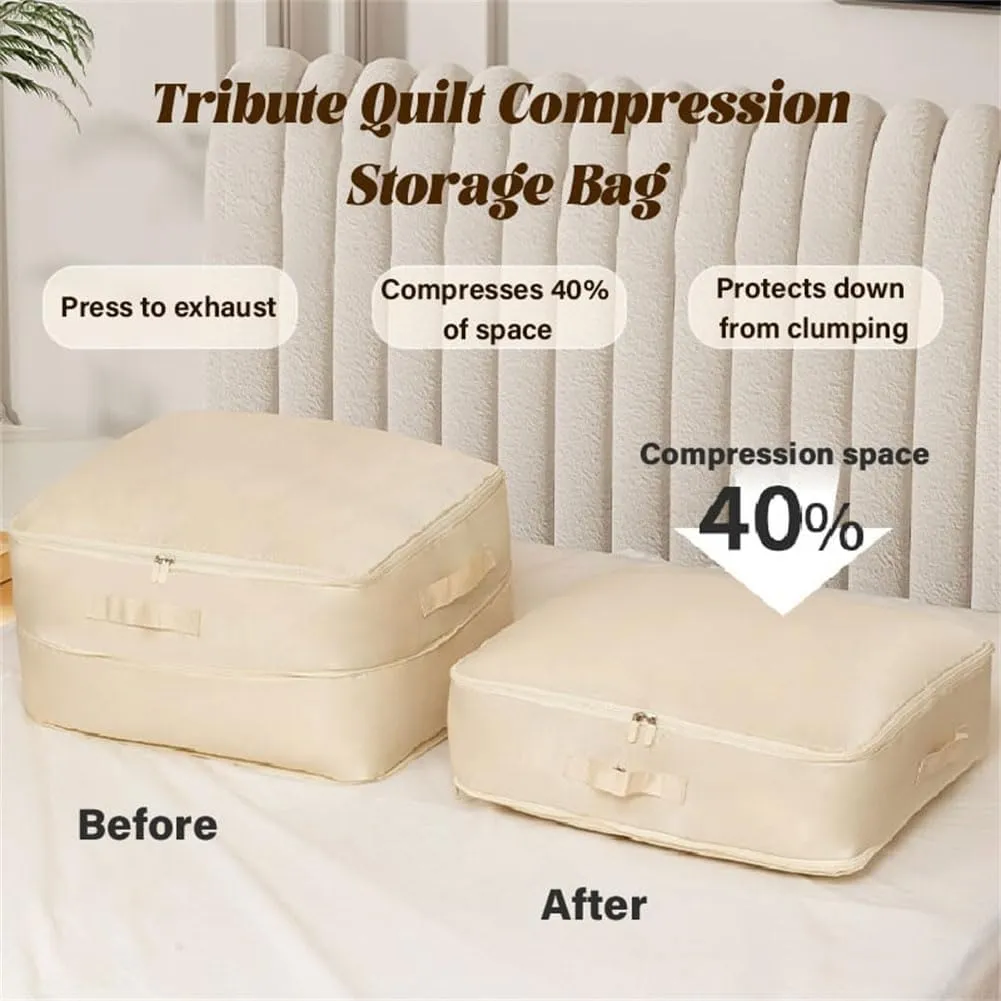 Ultra Space Saving Self Compression Organizer, Heavy Duty Moving Bags, Storage Tote for Space Saving, Self Compression Moving Organizer Bags for Comforters, Clothes, Blankets (Pink,L(54*42*30CM))