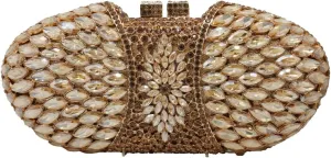 UMREN Luxury Crystal Clutch Rhinestones Evening Bag for Women Bling Purse Sparkly Diamond Handbag for Wedding Party Prom