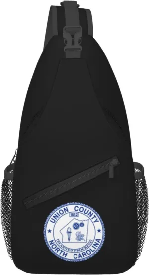 Union County Seal Crossbody Bags For Women Men Chest Backpack Gym Shoulder Bag Travel Outdoor Sports Casual Crossbody Bags