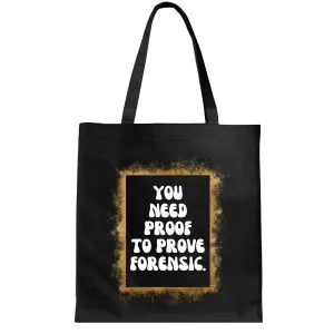 Unique Gifts for Investigator Enthusiasts Forensic Science Detective Anatomy Law Enforcement Navy Black Multicolor Canvas Tote Bag
