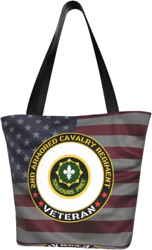 Us Army 2nd Armored Cavalry Regiment Veteran Fashion Shoulder Bag Large Capacity For Man Or Woman