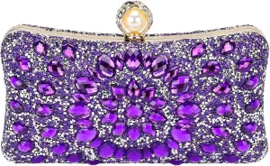 uxcell Evening Bag for Women, Sparkly Crystal Rhinestone Clutch Purse with Chain Strap Shoulder Bag