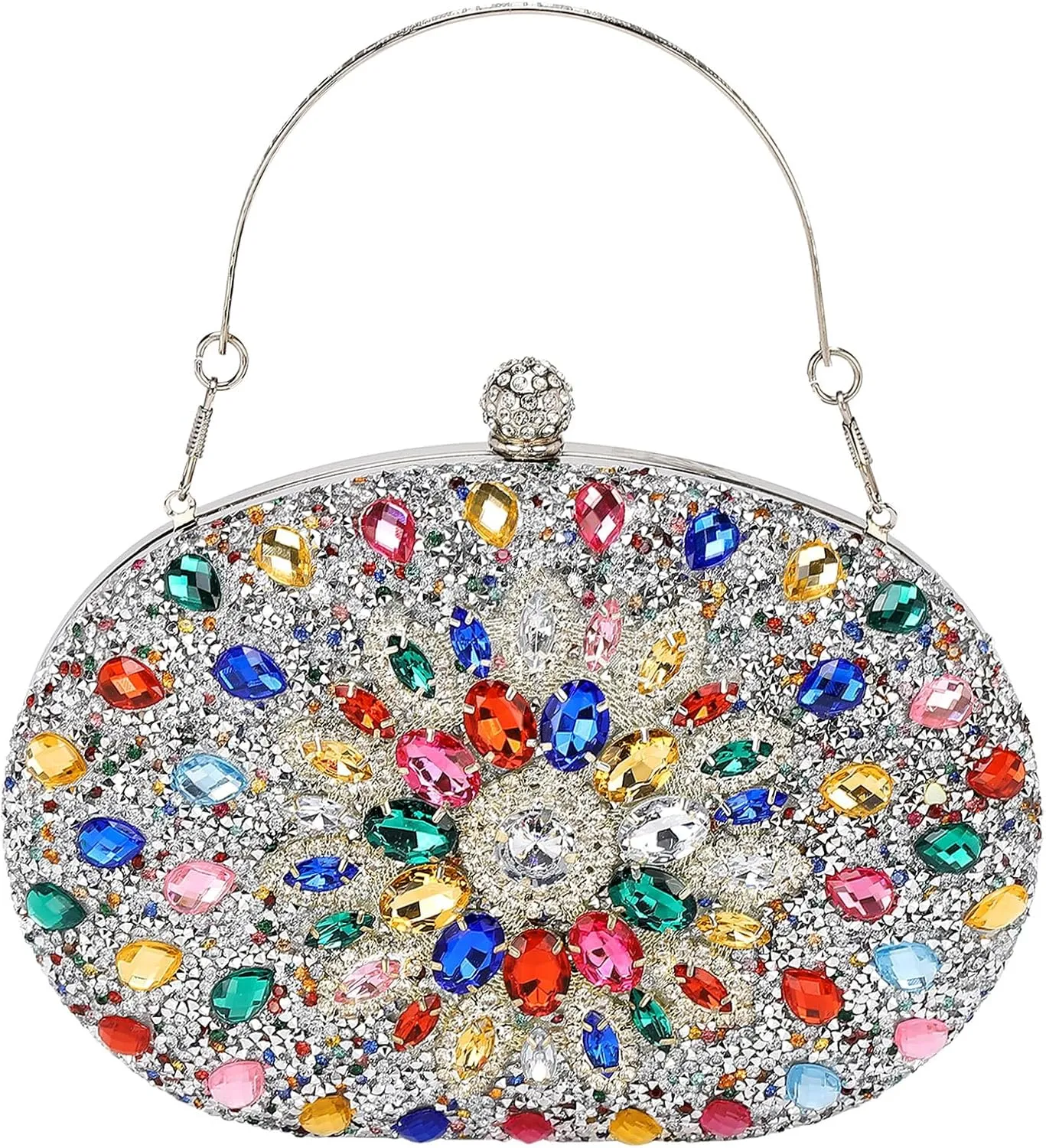 uxcell Evening Bags for Women, Sparkly Crystal Rhinestone Clutch Purse with Chain Strap Shoulder Bag Handbag