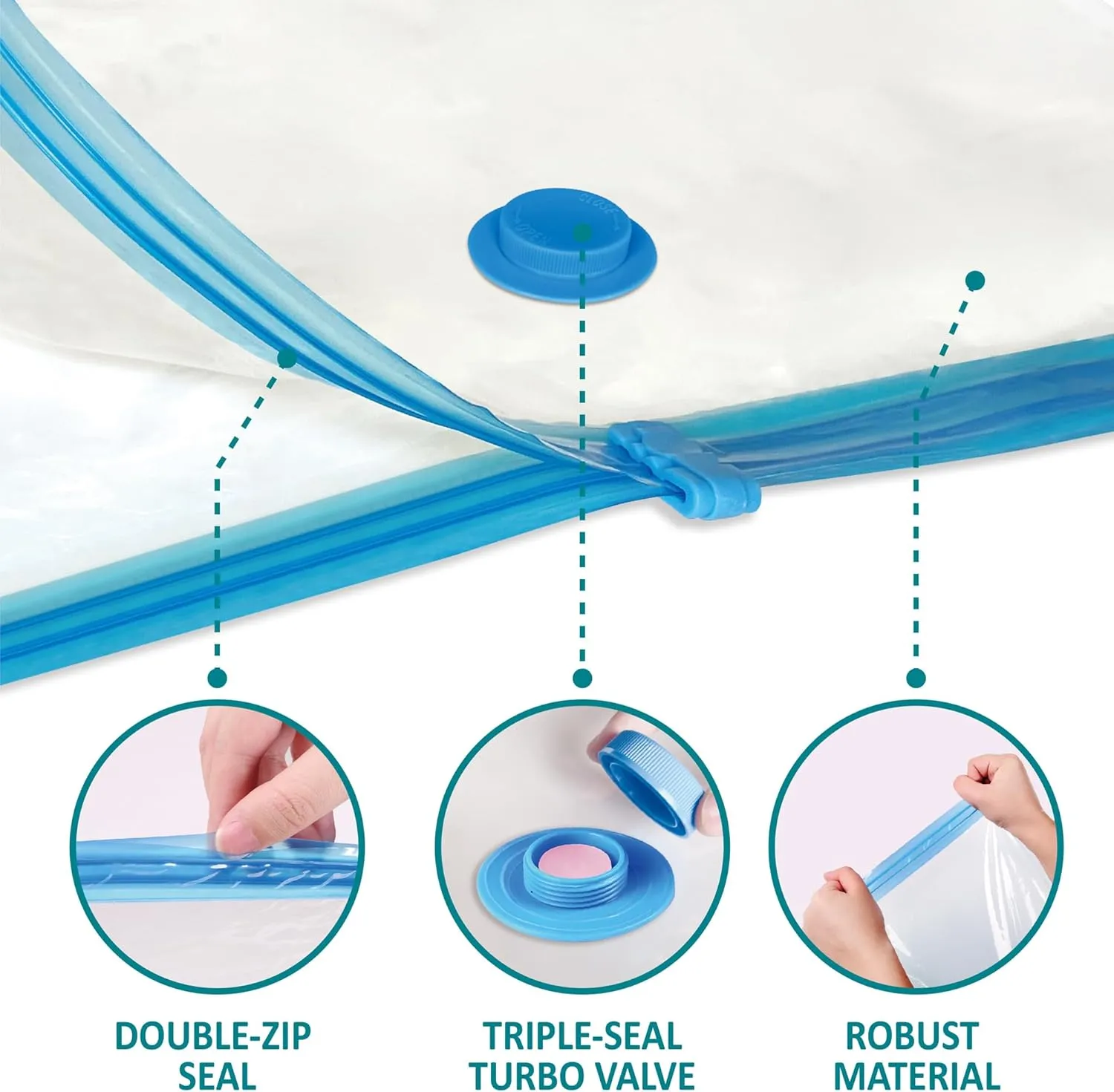 Vacuum Storage Bags with Electric Air Pump, 12 Jumbo (39.4x27.5in), Space Saver Bags with Pump, Storage Vacuum Sealed Bags for Clothes, Comforters, Blankets, Bedding
