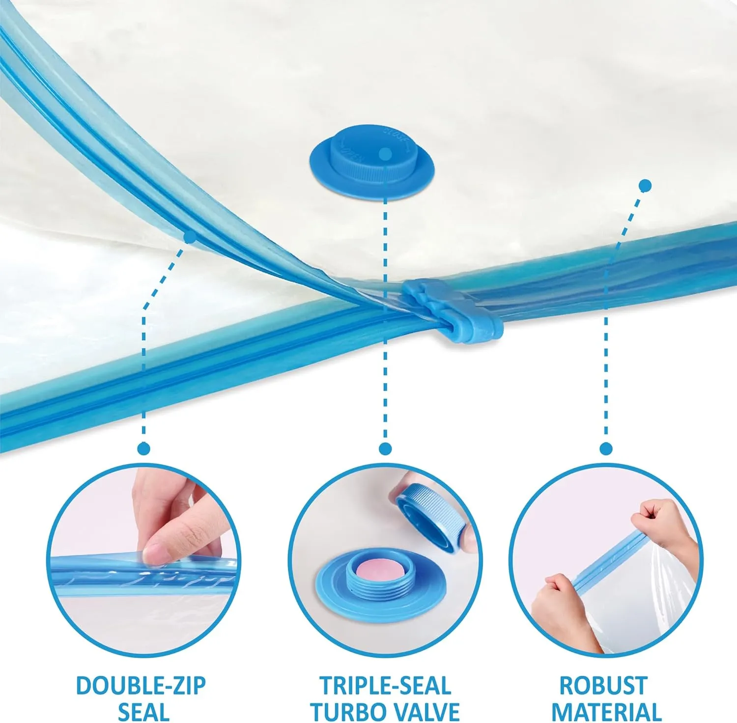 Vacuum Storage Bags with Electric Air Pump, 12 Large (33.5x21.7in), Space Saver Bags with Pump, Storage Vacuum Sealed Bags for Clothes, Comforters, Blankets, Bedding