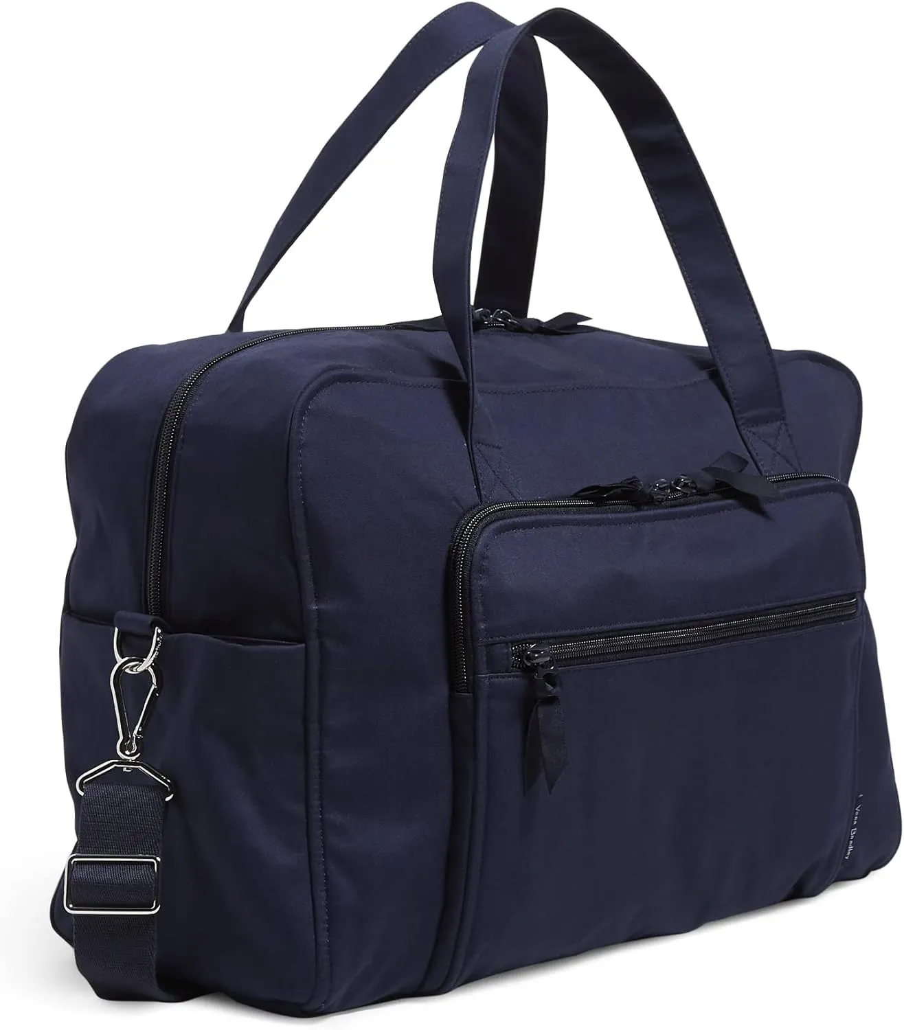 Vera Bradley Women's Cotton Weekender Travel Bag, Classic Navy - Recycled Cotton, One Size