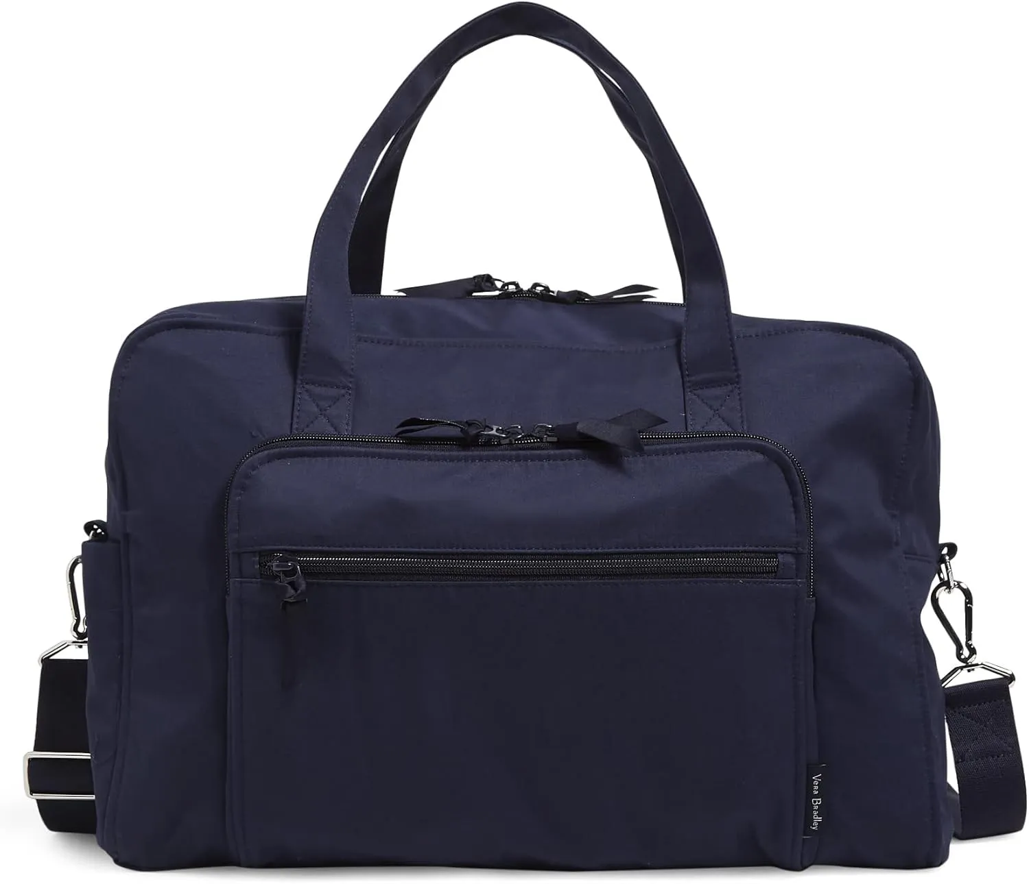 Vera Bradley Women's Cotton Weekender Travel Bag, Classic Navy - Recycled Cotton, One Size