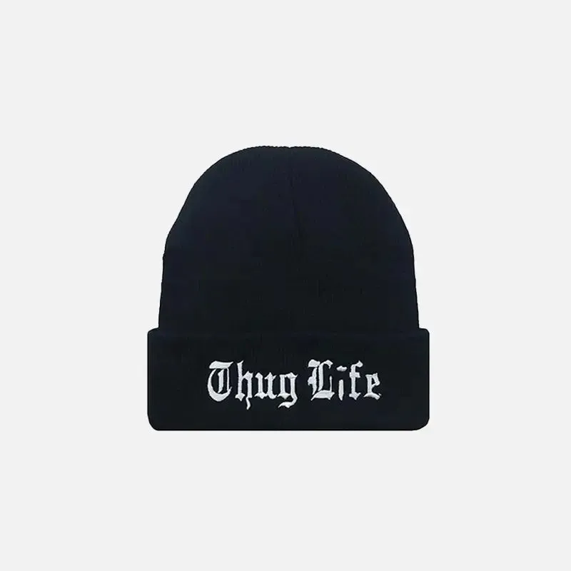 Vibrant Gangster Knitted Beanie for Y2K Style