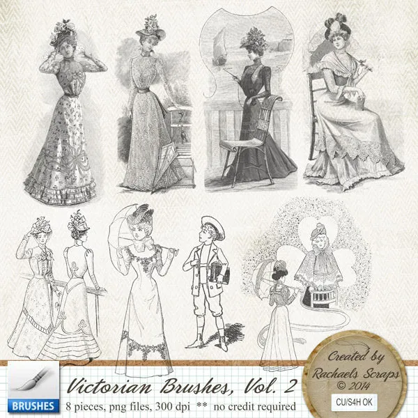 Victorian Brushes, Volume 02 (Brush and PNG)