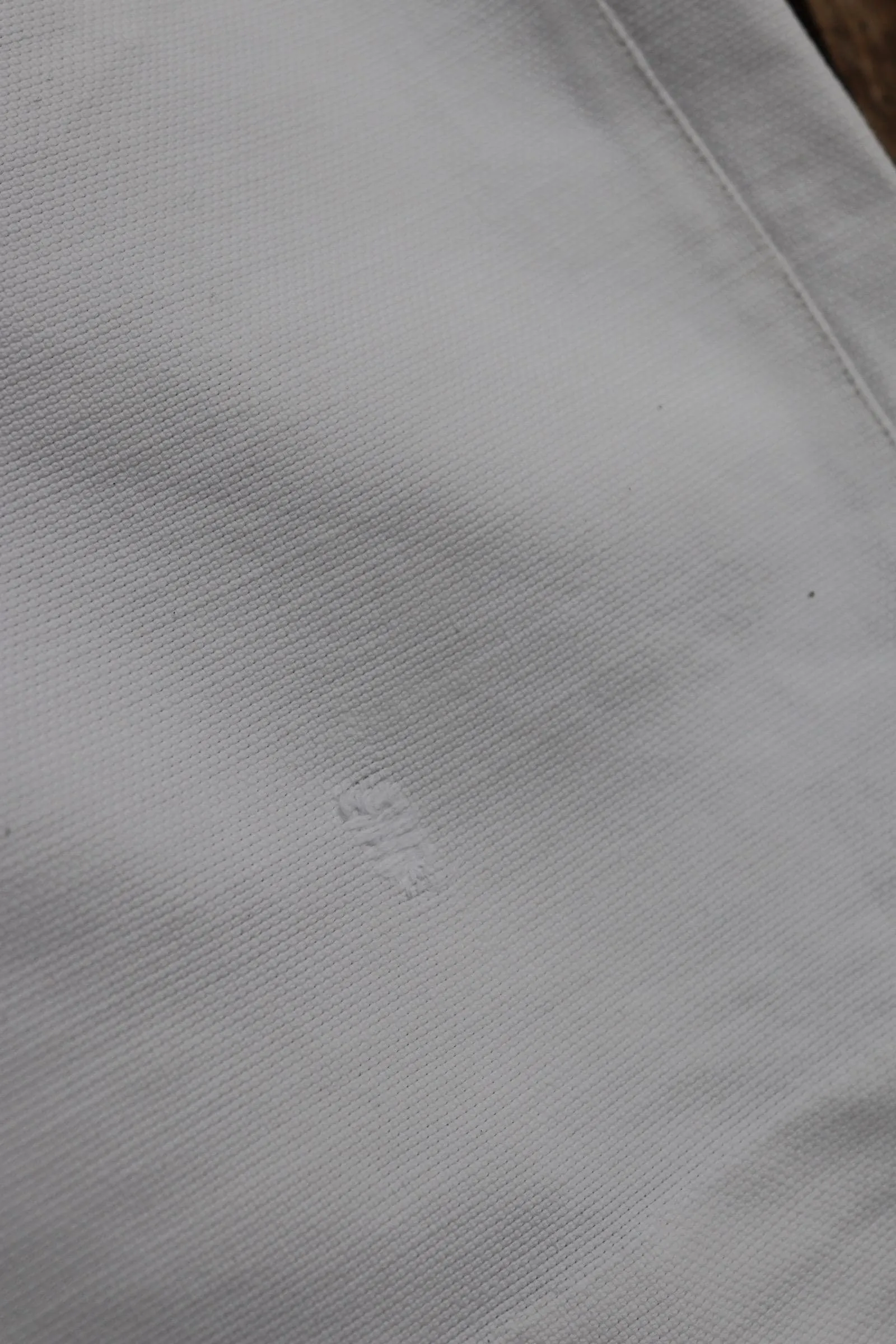Vintage French shorts - antique Belle Jardiniere - 1910s 20s white cotton workwear - 28” x 11”