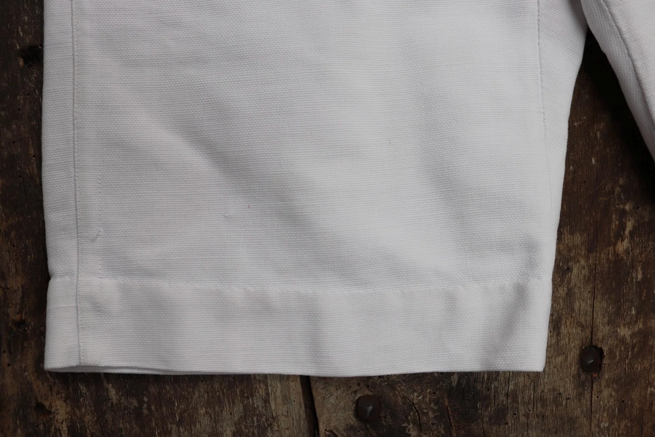 Vintage French shorts - antique Belle Jardiniere - 1910s 20s white cotton workwear - 28” x 11”