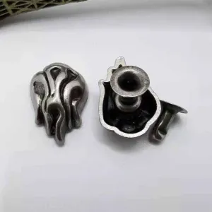 Vintage Metal Flame Studs Punk Rock Rivets for Leather Crafts 20pcs
