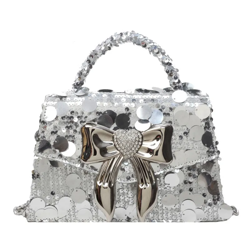 VIP offer Solid Bags Sequins Celebrities Elegant Bow With Special discount