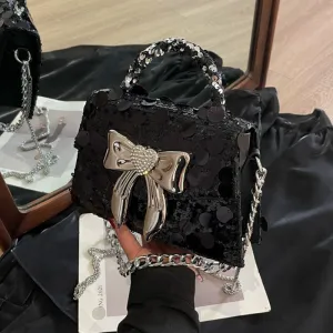 VIP offer Solid Bags Sequins Celebrities Elegant Bow With Special discount