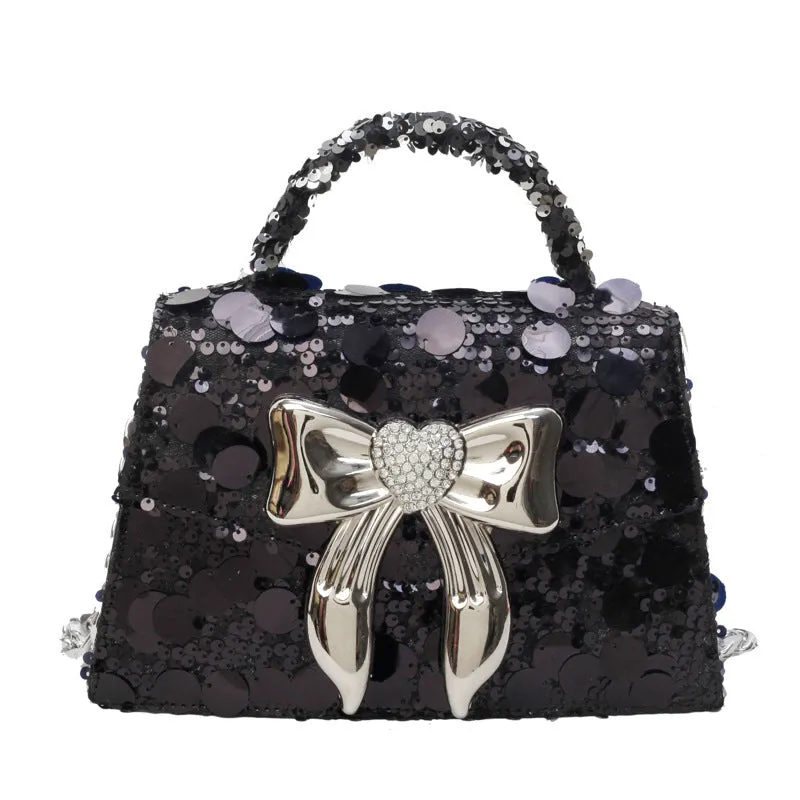 VIP offer Solid Bags Sequins Celebrities Elegant Bow With Special discount