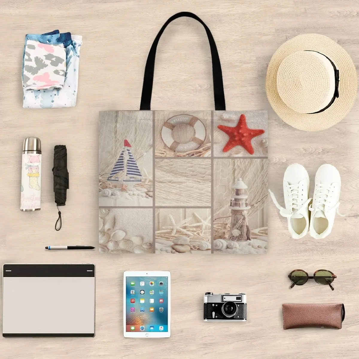 visesunny Large Tote Bag Shoulder Bag Shopping Casual Travel Bag Handbags for Women Lady Girl Teens Gym Beach Daily