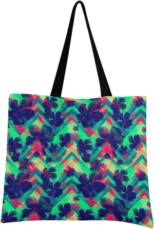 visesunny Women Extra Large Tote Bag Zig Zag Pattern Shoulder Bags Ladies Beach Travel Reusable Grocery Shopping Portable Storage Handbag