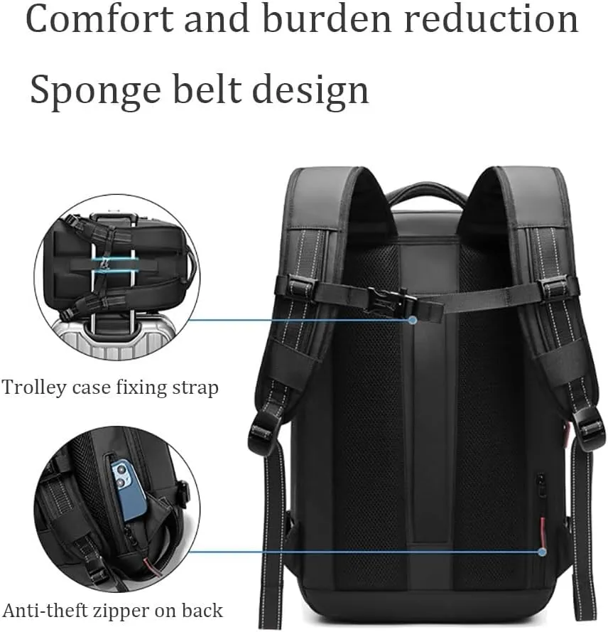 Voyagevac Backpack, Vacpack Backpack with Vacuum, 60L Expandable, Vacuum Compression Waterproof Travel Adventure Commuting (Gray)