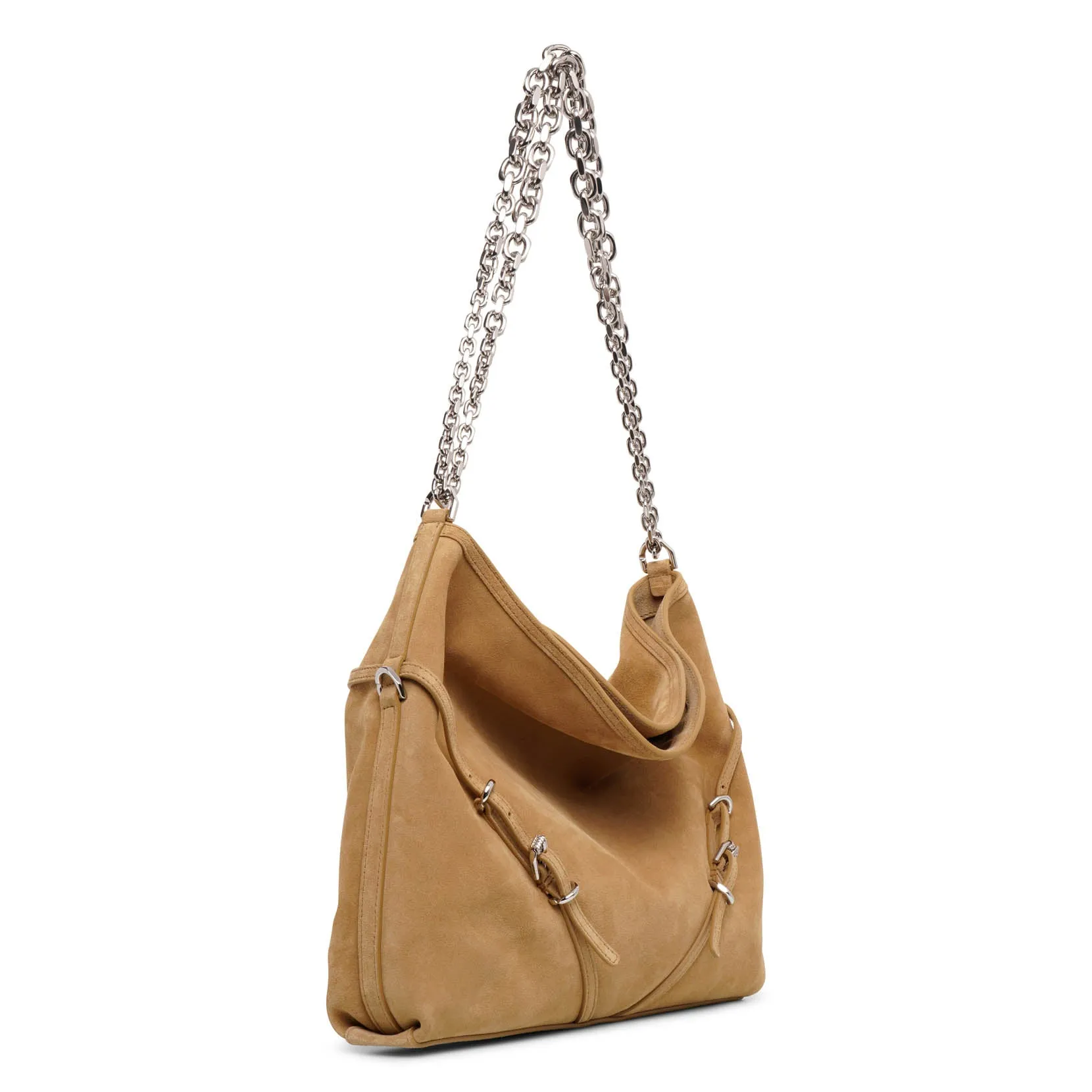 Voyou medium beige chain bag