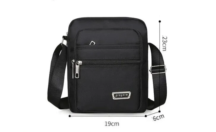 Waterproof Men Crossbody Bags Male Nylon Shoulder Bags Boy Messenger Bag Man Handbags For Travel Casual Large Satchel Grey Bags