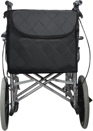 Wheelchair Backpack Accessories Organizer Storage Bags Wheelchair Attachment Hanging Pouch Hands Free Tote Rollator Walker Carrying Bag with Cup Holder Adjustable Shoulder Strap for Seniors Disabled