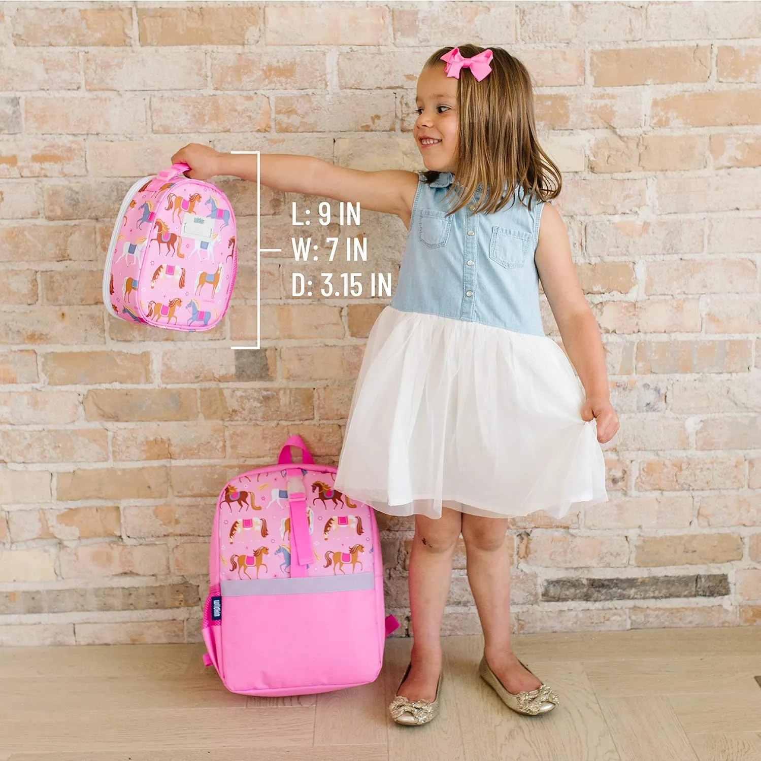 Wildkin Insulated Clip-in Lunch Box for Kids - Ideal for Kids’ Snacks, School & Travel - Horses