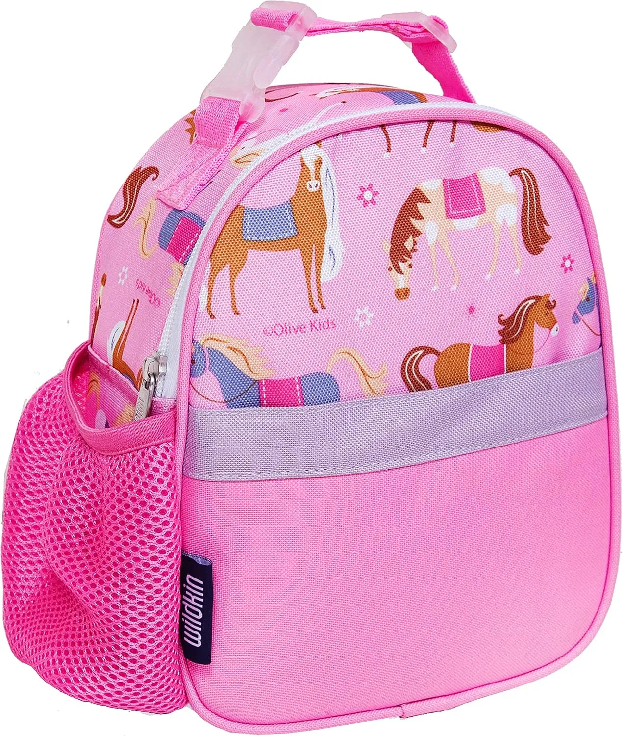 Wildkin Insulated Clip-in Lunch Box for Kids - Ideal for Kids’ Snacks, School & Travel - Horses
