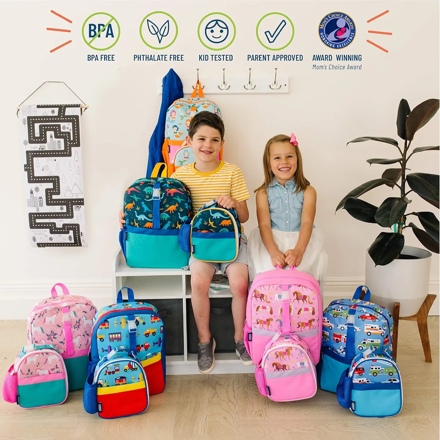 Wildkin Insulated Clip-in Lunch Box for Kids - Ideal for Kids’ Snacks, School & Travel - Horses
