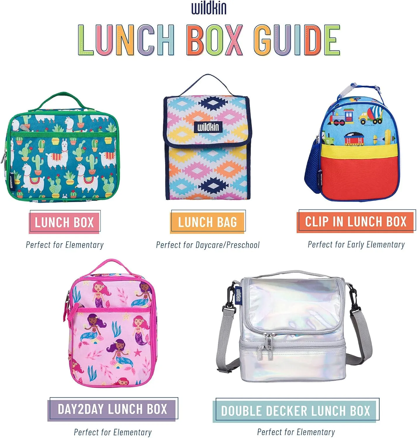Wildkin Insulated Clip-in Lunch Box for Kids - Ideal for Kids’ Snacks, School & Travel - Horses