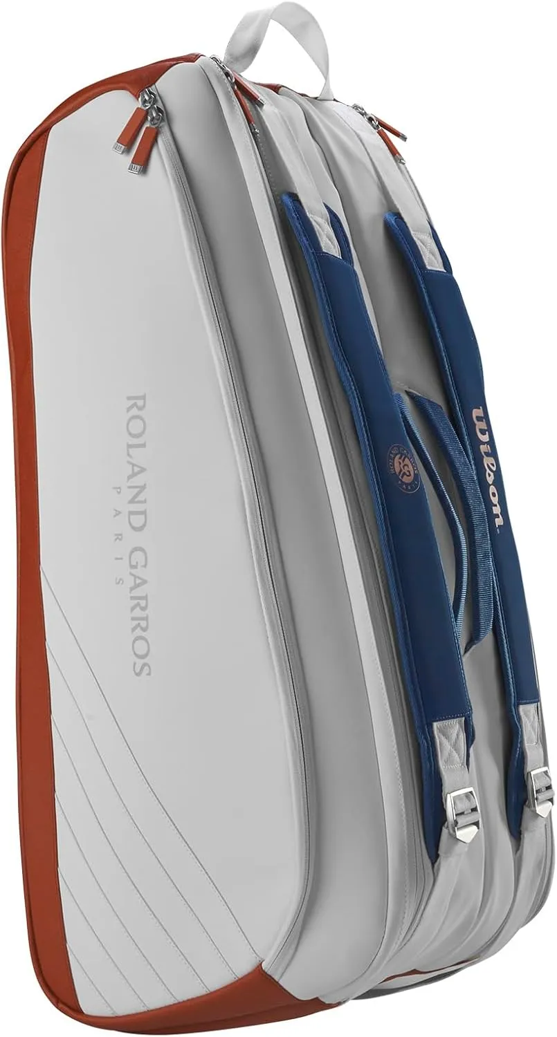 WILSON Roland-Garros Super Tour Tennis Racket Bags - Clay/White/Navy