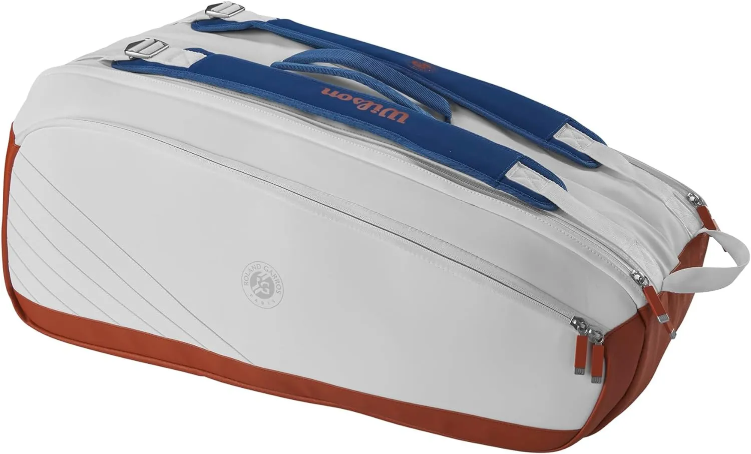 WILSON Roland-Garros Super Tour Tennis Racket Bags - Clay/White/Navy