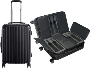 Wine Bottle Suitcase | Holds 12 Standard 750 ML Size Bottles | Universal Airplane Luggage Case, TSA Approved Wheeled Bag For Professionals and Consumers, Gift For Wine Lovers & Connoisseurs