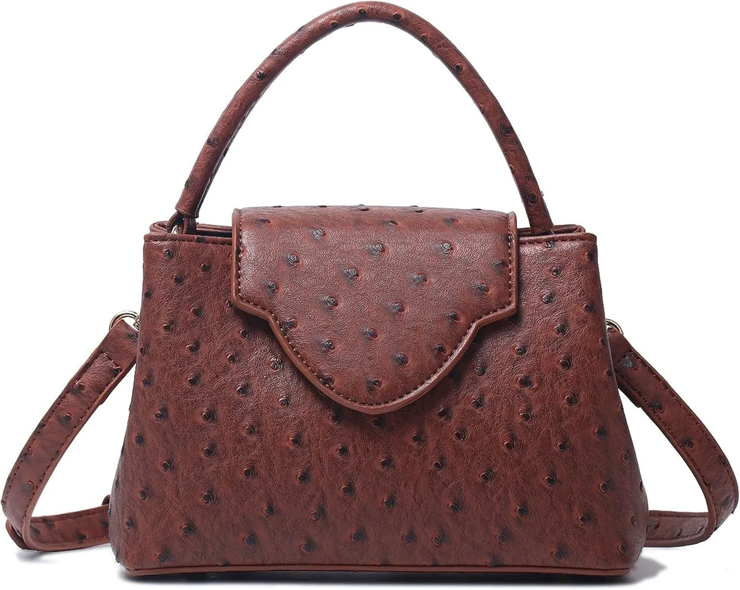 Women Bags Ostrich Pattern Women Crossbody Bag Women Handbag Women Shoulder Bag, Brown