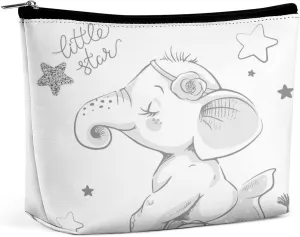 Women PU Leather Cosmetic Bag, Makeup Case Purse Holder Zipper Pouch Handbag Organizer Toiletry Storage 6.8x5.9x2.3 in
