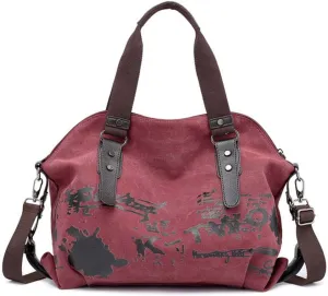 Women Shoulder bags Vintage Hobo Canvas Handbag Top Handle Tote Crossbody Purses
