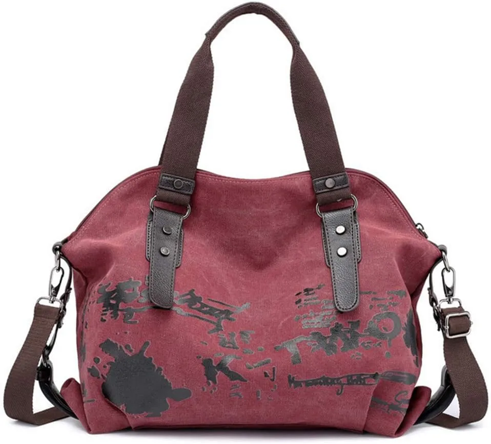 Women Shoulder bags Vintage Hobo Canvas Handbag Top Handle Tote Crossbody Purses